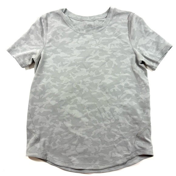 Lululemon Long Distance Short Sleeve Shirt Incognito Camo SSL Silver White - Picture 1 of 5